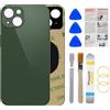 Phoupair Vetro posteriore di ricambio compatibile con iPhone 13 da 6,1 pollici con kit di riparazione e manuale di installazione (verde)