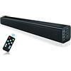 LinQ Soundbar Bluetooth altoparlante 2.0 canale, 2 subwoofer wireless, altoparlante da 40 W, doppia connessione, con telecomando e controllo pulsante per TV, montabile su pareti