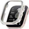 Generic Custodia Bling compatibile con Amazfit Bip 6 Cover rigida PC cristallo diamanti strass custodia protettiva antiurto smartwatch senza pellicola protettiva (beige)