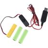 GMBYLBY 200 cm/6 56 piedi AA Battery Eliminators USB Alimentatore di rete di ricambio 3 pezzi 1 5 V AA LR6 batterie per giocattoli elettronici luci a LED