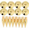 Yunir 8 coppie 6 x 36 mm supporto di isolamento con punta per altoparlanti in rame + tappetino per piedini con base, per altoparlante, amplificatore, lettore CD DVD, registratore per giradischi, telaio, str