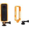 Generic Supporto per riprese orizzontale/verticale per Insta360 X4 Air, adattatore per telaio protettivo per fotocamera, espansione a sgancio rapido, per accessori per fotocamere X4 Air (bordo verticale