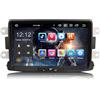 erisin 4G+64GB Android 14 Autoradio 8 pollici per Renault Dacia Duster Logan Sandero Dokker Supporto DSP integrato CarPlay Android Auto GPS Navigatore Bluetooth 5.0 A2DP Wifi 4G DAB+