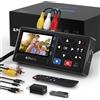 Portta Convertitore da VHS a digitale con unità flash USB 3.0 da 128 GB, video a registratore digitale, compatibile con VHS, VCR, DVR, DVD, Hi8, mini lettori DV, videocamera (lettore VHS/nastri/DVD