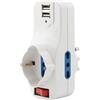 Lafayette ROTATOR 3 + 2 USB adatt.rotante a 3 prese + 2 USB c/interr. 33500205 La Fayette