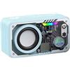 Generico Altoparlante portatile - audio con luce a LED | Altoparlante in stile robot wireless con suono surround 3D e LED colorati per il campeggio, festa sulla spiaggia, altoparlanti surround 3D Rechargeabl