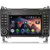 Erisin 7 pollici 8-Core 4GB+64GB Android 16 Autoradio Bluetooth GPS Navigatore per Mercedes Classe A/B W169 W245 Viano Sprinter Vito VW Crafte CarPlay senza fili Android Auto WiFi DSP DAB+ OBD2 USB