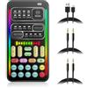 VBESTLIFE Voice Changer, 8 modalità Live Sound Card, Cool Lights Sound Board, Voice Disguiser o Modulatore per Telefoni Cellulari, Computer, Tablet, per IOS, per Android e Altri