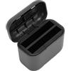 Garsent Hub Caricabatteria Rapido per X3, Batterie Non Incluse, Stazione di Stoccaggio Carica Batteria Portatile Rapido a 2 Canali con Slot per Schede SD Misro