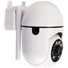 Fockety Telecamera di Sicurezza per Esterni, Telecamera di Sicurezza Domestica WiFi 1080P Conversazione bidirezionale, rilevamento del Movimento, Visione Notturna a Colori per la casa