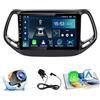 DAEFAG Android 14 Autoradio per Jeep Compass 2016-2018 10 Pollici Stereo Auto Radio Doppio DIN con CarPlay/Android Auto GPS USB Bluetooth WiFi FM Comandi al Volante Touchscreen(S-3(4G+32G))