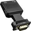 OcioDual Adattatore da VGA Maschio a HDMI Femmina Nero Convertitore Video Audio Full HD 1080p per PC Computer Laptop TV Monitor