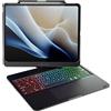 doqo Custodia con tastiera per iPad Air da 13 pollici (M4/M3/M2), iPad Pro 13 (M5/M4), iPad Pro 12,9 (6ª/5ª/4ª/3ª gen) Custodia con tastiera girevole a 360°, trackpad, retroilluminazione a 7 colori