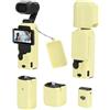 Hesupy Custodia protettiva in silicone per DJI Osmo Pocket 3, custodia morbida in pelle, protezione completa per obiettivo della fotocamera, accessori (stile B, giallo)