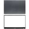 WANGHUIH Cover posteriore LCD da 15,6, lunetta anteriore, cerniere compatibili con ASUS Vivobook 15 F512 F512D F512DA F512J F512JA F512U Series (grigio A+B)