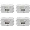 KEALLANS 4X Pannello di Ricarica per Telefono Cellulare Modulo di Alimentazione USB Presa 220 V Trasformatore 5 V Adattatore di Commutazione Presa di Ricarica USB 2.1 A