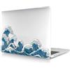 HLAAJJX Custodia Rigida Compatibile con Macbook Pro 16 pollici 2020 con Touch Bar e Touch ID A2141, Caso Duro Protettivo in Plastica, Onda marina