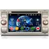 Erisin 7 pollici 8-Core 4GB+64GB Android 14 Autoradio Bluetooth GPS Navigazione per Ford Transit Galaxy Kuga C-Max S-Max Connect CarPlay senza fili Android Auto WiFi DSP DAB+ OBD2 USB FM RDS CD DVD