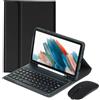HLTOOP Custodia con Tastiera per Samsung Galaxy Tab A9 8,7 Pollici [SM-X110/X115/X117] Tastiera Wireless Rimovibile, Cover Posteriore in Morbido TPU,Black1