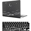 HLAAJJX Custodia Rigida Protettiva per Macbook Pro 16 pollici Touch Bar e Touch ID Case 2020 A2141, Copertina in Plastic + EU Cover Tastiera,Stella Cadente