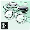 LucBuy Protezione per Fotocamera Compatibile con iPhone 12/iPhone 12 Mini, Copertura per Obiettivo Della Fotocamera in Vetro Temperato Diamond, Anelli Metallici Autoallineanti Individuali