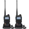 Retevis RA685 Walkie-Talkie Dual Band, Professionale Ricetrasmittente Lungo Raggio,Versione Aggiornata di RT5R, DTMF, Ricetrasmettitore Ricaricabile per Emergenza All'aperto, Caccia (Nero, 2 Pezzi)