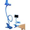 Eventerde Supporto per telefono a collo d' 50 cm braccio lungo regolabile con rotazione a 360° regolabile supporto per testiera del letto o comodino, pinza multifunzione per smartphone fissaggio stabile