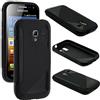 ebestStar - Cover Compatibile con Samsung Ace 2 Galaxy i8160, S7560M Custodia Protezione S-Line Design Silicone Gel TPU Morbida e Sottile, Nero [Apparecchio: 118.3 x 62.2 x 10.5mm, 3.8'']