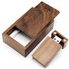 Anloter - Chiavetta USB in legno naturale, in noce naturale, confezione regalo, 64 GB/3.0, in legno di noce