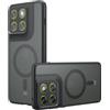 MGUEIAO Cover Compatibile con Motorola Signature,Compatibile con MagSafe,Antigraffio, Antiurto, Custodia per Cellulare Opaca-Nero