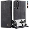 WenBaby CaseMe Cover per Huawei P30, Magnetica Cover a Libro con Slot per Schede, Custodia in PU Pelle Portafoglio per Huawei P30, Nero