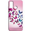 Mixroom - Cover Custodia Back case In TPU Silicone Morbida Per ZTE Blade A52 Fantasia Farfalle Rosa L156