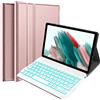 ERY Galaxy Tab A 10.1 2019 Cover Tastiera Retroilluminata SM-T510/T515/T517, 7 Colori Retroilluminata Staccabile Bluetooth Tastiera Italiana Cover Per Samsung Galaxy Tab A 10.1 Pollici 2019,Rose gold1