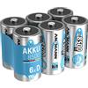 ANSMANN Mono D Akku MaxE Tipo 8500mAh Batteria Ricaricabile ad Alta Capacita 6x Mono D HR20