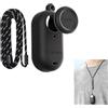Hesupy Custodia protettiva silicone Insta360 GO 3S + copriobiettivo + cinturino da collo (nero)