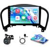 Asudaro 9 Pollici Autoradio per Juke 2010-2014 Navigatore Schermo Per Auto Carplay Wireless Android Auto Autoradio 2 Din Bluetooth stereo GPS WiFi FM RDS AHD Camera Android 13 2+32G