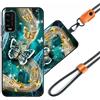 JEZSTHAI Cover Compatibile con Wiko Power U10 Custodia in Silicone TPU Morbido con Cordino/Laccio Tracolla Cellulare,Antiurto AntiGraffio Protettiva Bumper Case con Disegno Motivi,Cover*A04