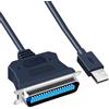 ZBIianxer Cavo adattatore USB a parallelo per stampante a 36 pin, USB, CN36 pin