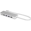 LMP - Hub USB-C, hub USB-A (4) e USB-C (3) a 7 porte, funzione di ricarica (BC1.2), alimentatore esterno (36 W), argento