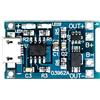 Paradisetronic.com Modulo di ricarica agli ioni di litio TP4056+DW0, corrente di carica 1A, MicroUSB per batteria LiIon da 3,7 V/batterie LiPo/batteria a 1 cella(MicroUSB con IC protezione DW01)
