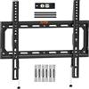 ELIVED Supporto fisso da parete per TV per la maggior parte dei televisori LED, LCD, OLED piatti o curvi da 26-60 pollici, supporto da parete ultra sottile con VESA 75 x 75 mm-400 x 400 mm fino a 45
