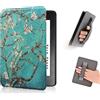 COCFOOKIW Custodia per 6 Pollici Kindle Paperwhite 5a/6a/7a Generazione, Cover Protettiva Alla Moda con Cinturino da Polso e Automatica Veglia/Dormire (Modello EY21 / DP75SDI)