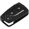 mt key Custodia morbida in carbonio con coperchio protettivo per auto, chiave pieghevole compatibile con Citroen C1 Peugeot 107 Toyota Aygo Auris Corolla Avensis