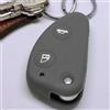 mt key Custodia protettiva in silicone per portachiavi per auto grigio compatibile con Alfa Romeo 156 147 GT 97-10 2 pulsanti