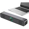Liakyunf Altoparlanti per PC Desktop | Altoparlanti USB con Suono Stereo,Soundbar con Suono Forte e Bassi Profondi | per PC Auto Tablet TV Ufficio