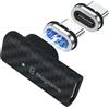 Magtame Adattatore magnetico USB C ad angolo retto in fibra di Plastic 24 pin 240 W, prolunga USB C maschio a femmina a 90 gradi, ricarica rapida 40 Gbps e uscita video 4K, protegge le porte per