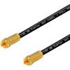 hb-digital 2m HDTV puro rame SAT cavo antenna 5 strati schermato max 135dB cavo collegamento RG6 coassiale con connettori compressione placcato oro cavo coassiale FullHD 3D UHD Ultra 4K connettore F