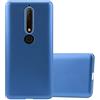 Cadorabo Custodia per Nokia 6.1 2018 in AZZURRO METALLICO - Morbida Cover Protettiva Sottile di Silicone TPU con Bordo Protezione - Ultra Slim Case Antiurto Gel Back Bumper Guscio