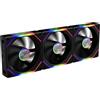 GAMDIAS AEOLUS P2 UNI Ventole PWM ARGB da 120mm Silenziosa per Case PC da Gaming, 3 Pezzi con Pala Invertita Intercambiabile Extra, Hub Incluso (Senza Controller), Supporta Sync con Scheda Madre, Nero