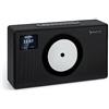 AUNA Vertico Radio Stereo Casa DAB/FM/DAB+, Bluetooth 28W con Altoparlanti Stereo, Lettore CD, Display LCD, Streaming MP3, Radiosveglia Vintage in Legno a Corrente da Parete